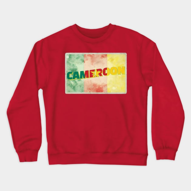 Cameroon Vintage style retro souvenir Crewneck Sweatshirt by DesignerPropo